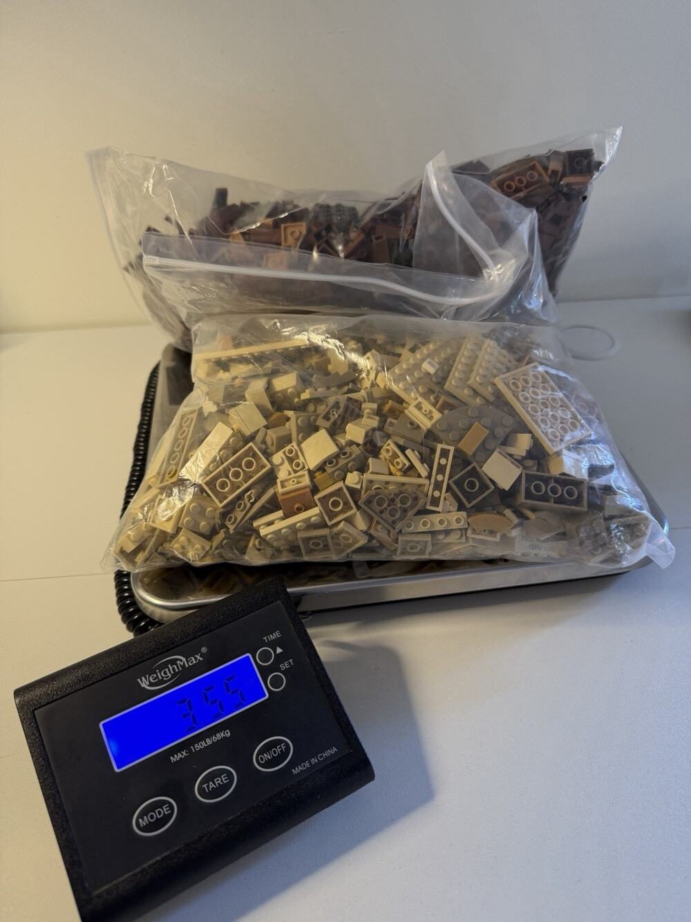 Lego Dark Brown Beige Tan 3.55 Pound Bulk Lot Plates Bricks & More New/Used